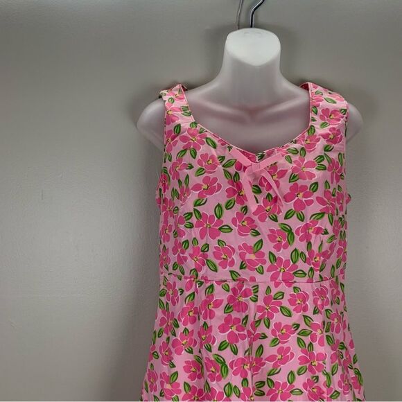 Vintage Chadwick’s Floral Flower Print Pink sleeveless Dress Y2K Boho Size 10 - Picture 2 of 8